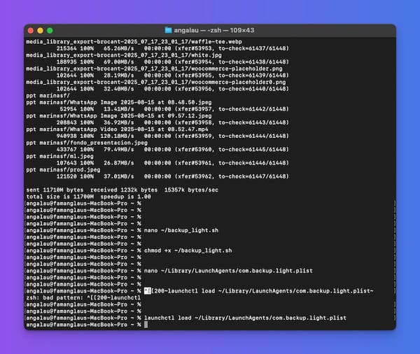Crea un back up  en mac automático  de tus docs importantes a bajo costo con algunos comandos, -sin asustarse-.
