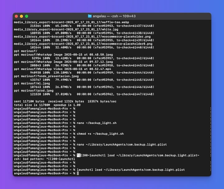 Crea un back up  en mac automático  de tus docs importantes a bajo costo con algunos comandos, -sin asustarse-.